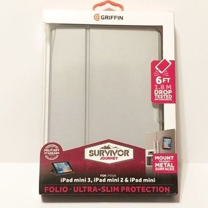 iPad Mini 1/2/3 Case Silver Survivor Journey Folio
